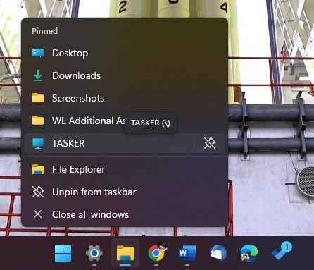 Windows11のジャンプリストから固定を解除する